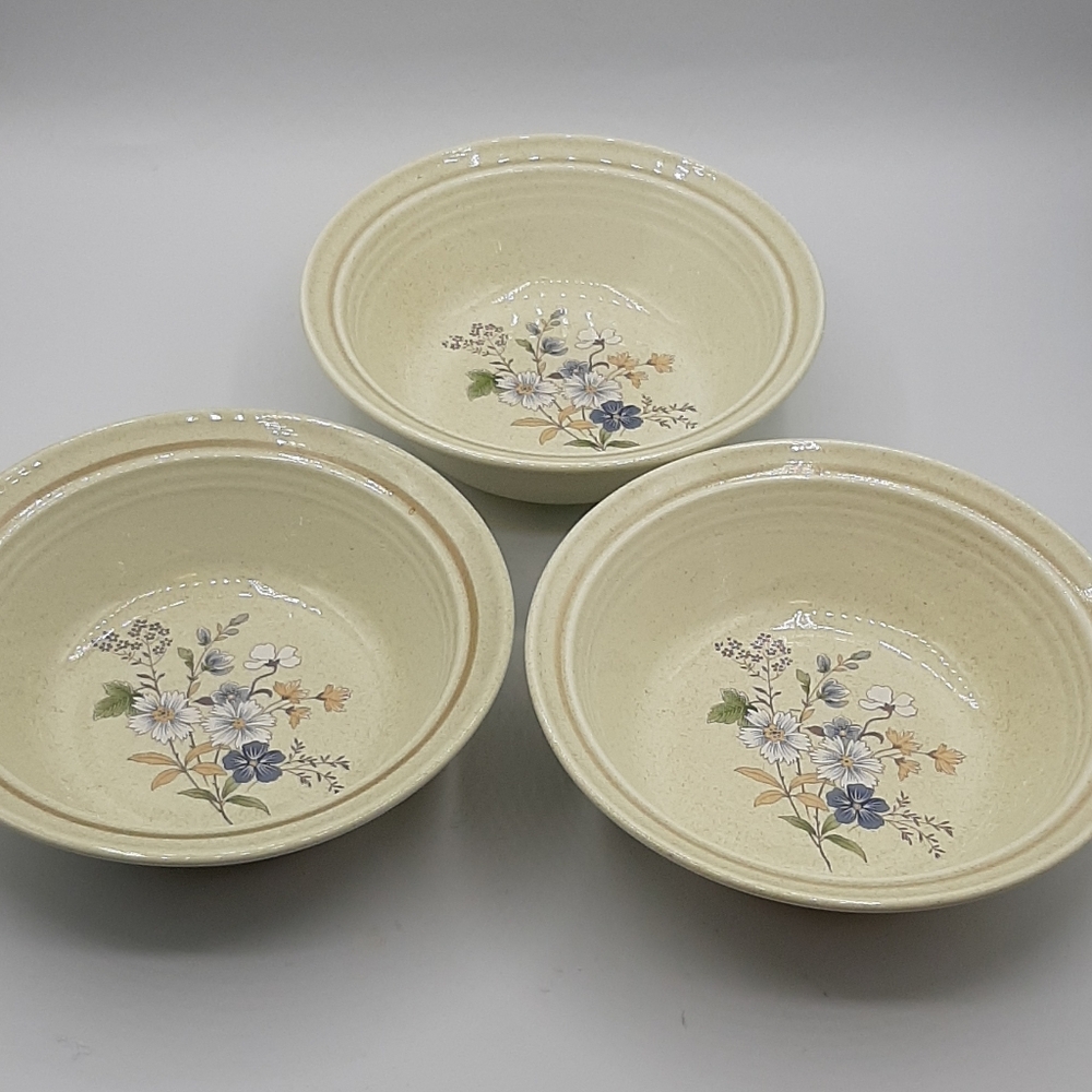 Royal Doulton Lambethware Fairford LS1056 Fruit Berry Dessert Bowl Set Of 3 6”